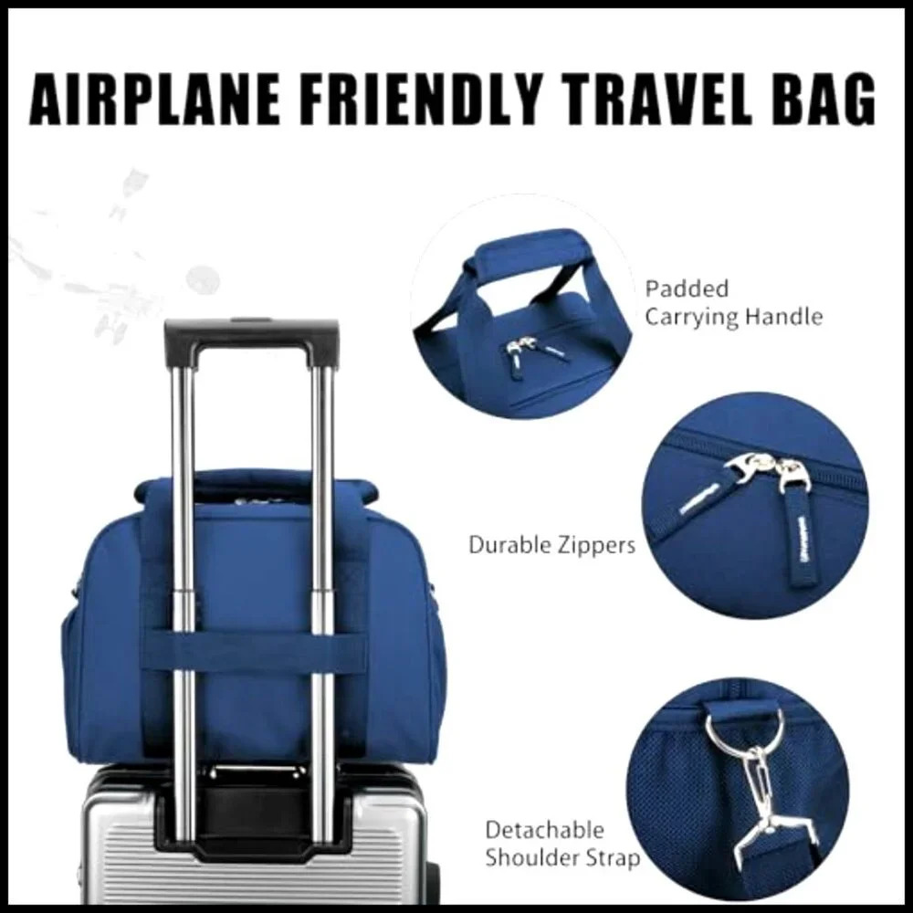 14 Inch Mini Duffle Bag with Shoe Compartment, Lightweight Gym Travel Bag